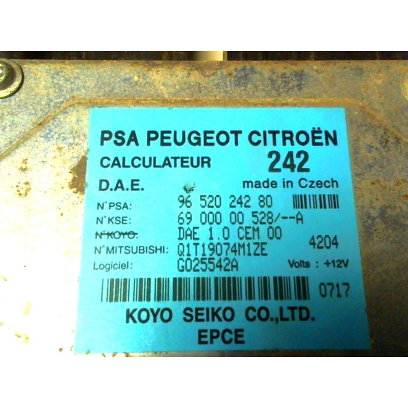 Calculateur CITROEN C3 1 PHASE 1 d’occasion