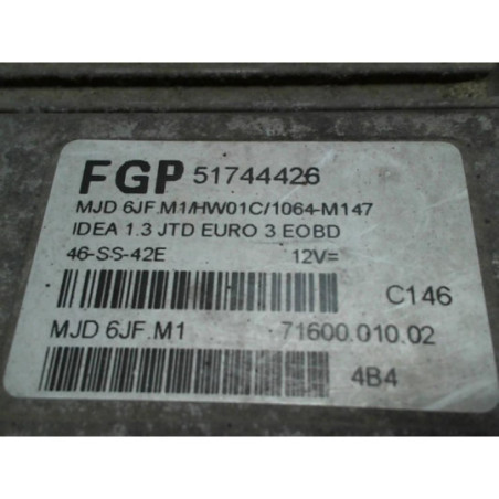 Calculateur FIAT IDEA PHASE 1 d’occasion