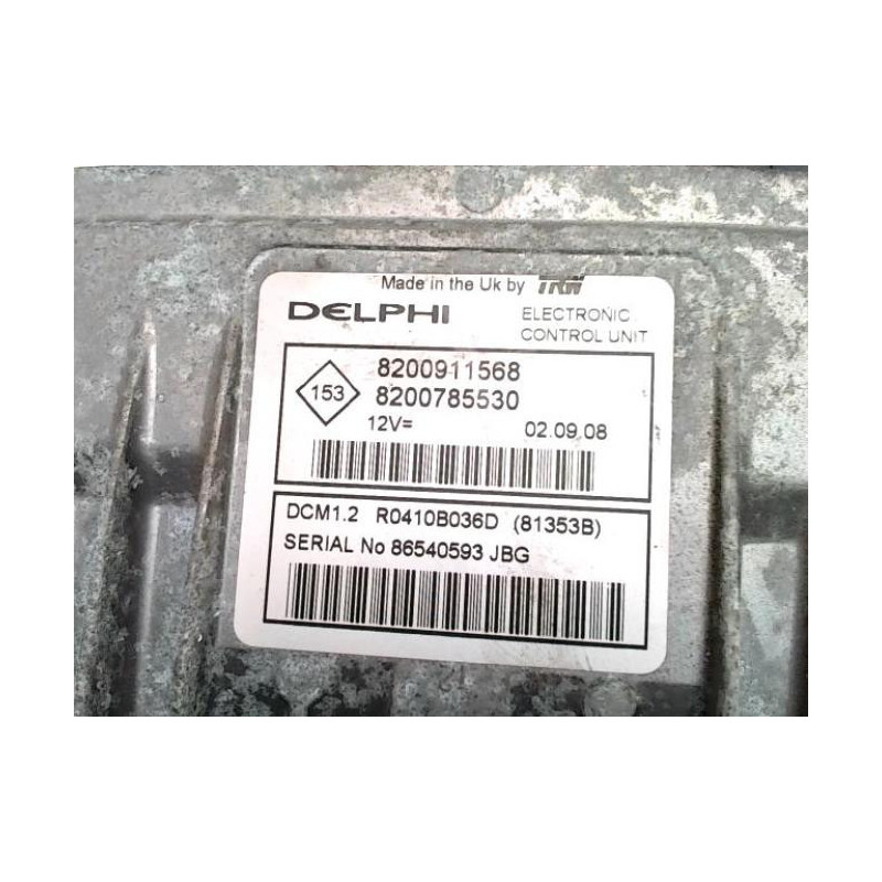 Calculateur moteur DACIA LOGAN MCV 1 PHASE 1 BREAK d’occasion