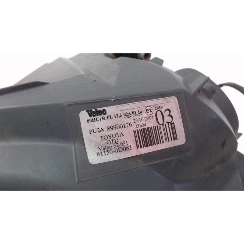 Optique avant principal gauche (feux)(phare) TOYOTA YARIS 1 PHASE 2 d’occasion