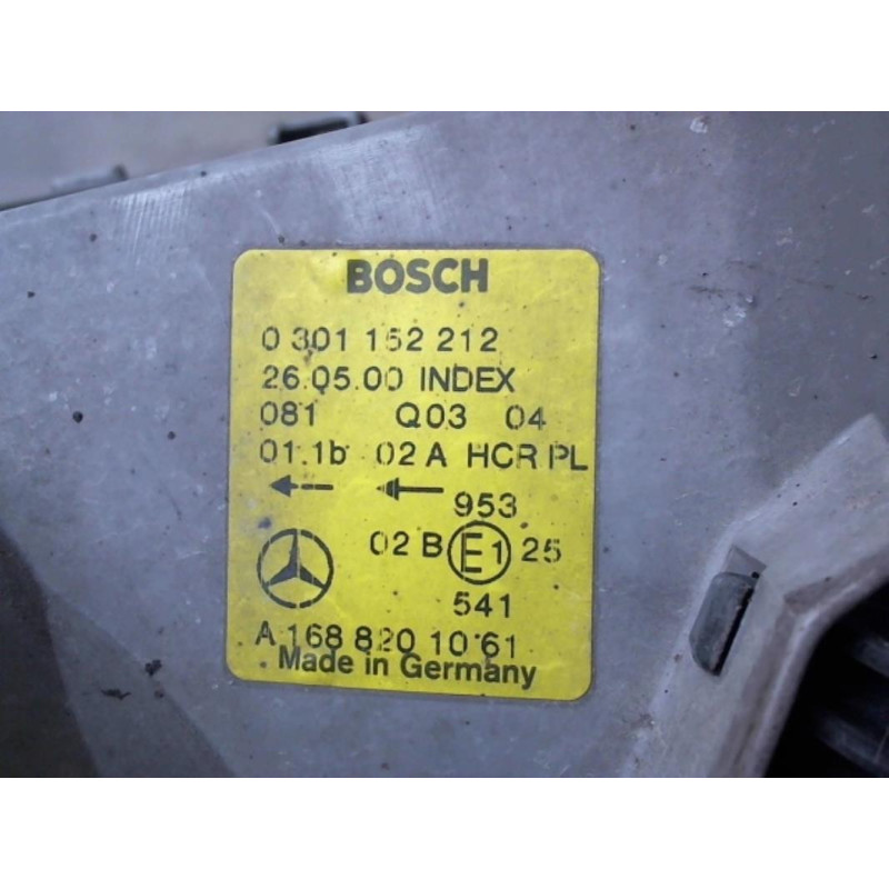 Optique avant principal droit (feux)(phare) MERCEDES CLASSE A 168 PHASE 1 d’occasion