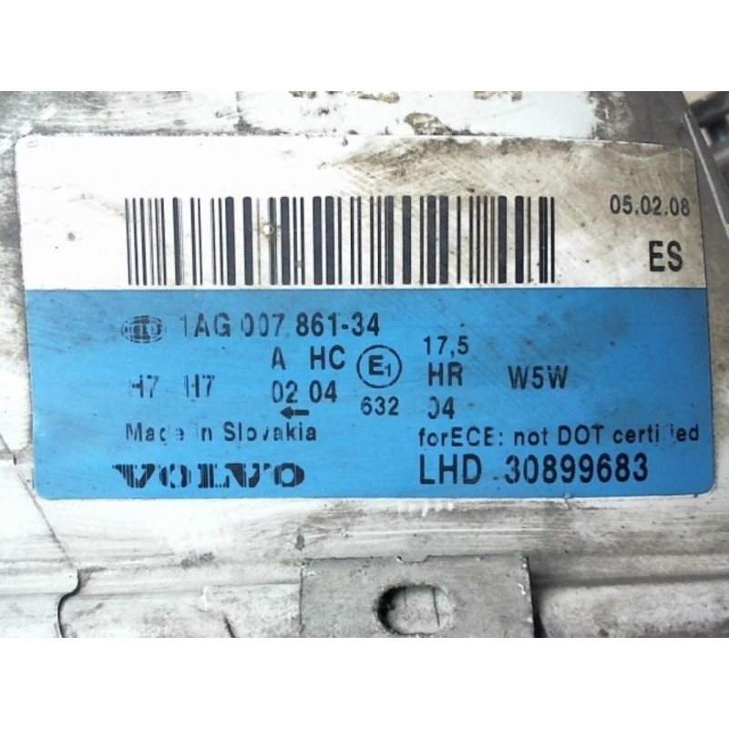 Optique avant principal droit (feux)(phare) VOLVO  d’occasion