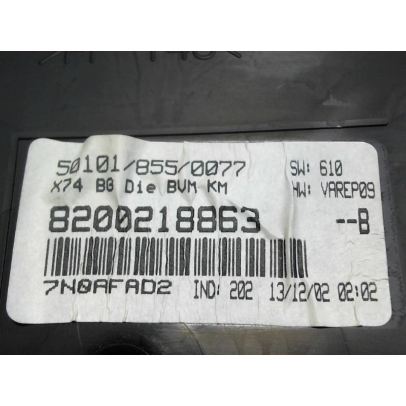 Compteur RENAULT LAGUNA 2 PHASE 1 d’occasion