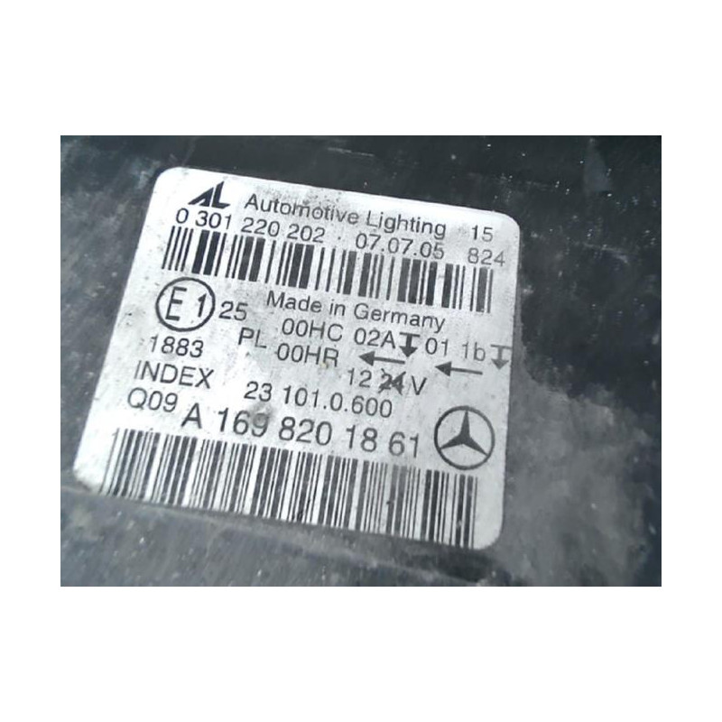 Optique avant principal droit (feux)(phare) MERCEDES CLASSE B 245 PHASE 1 d’occasion