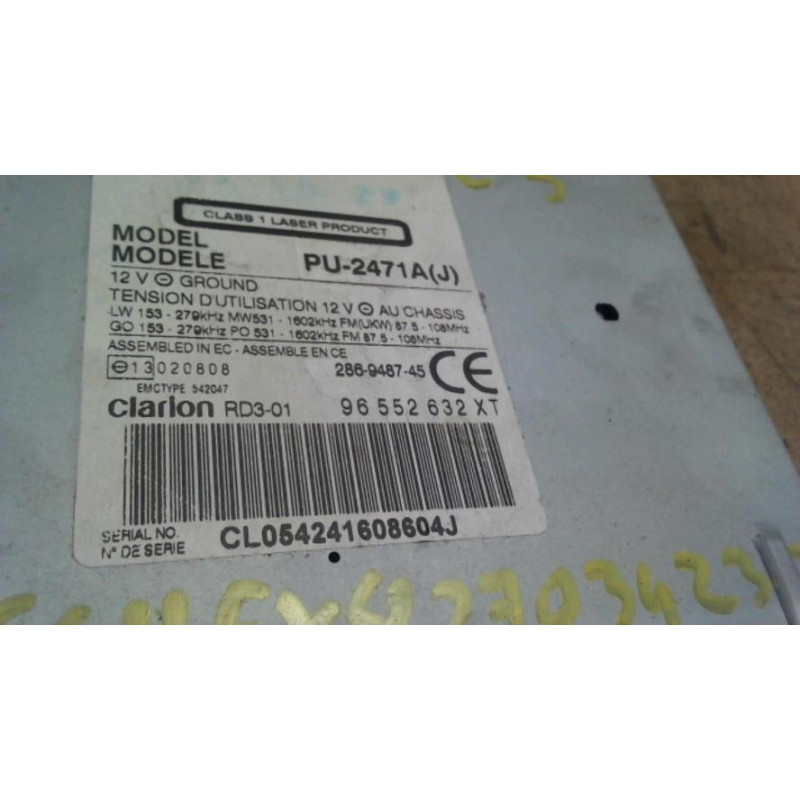 Autoradio d'origine CITROEN C3 1 PHASE 1 d’occasion
