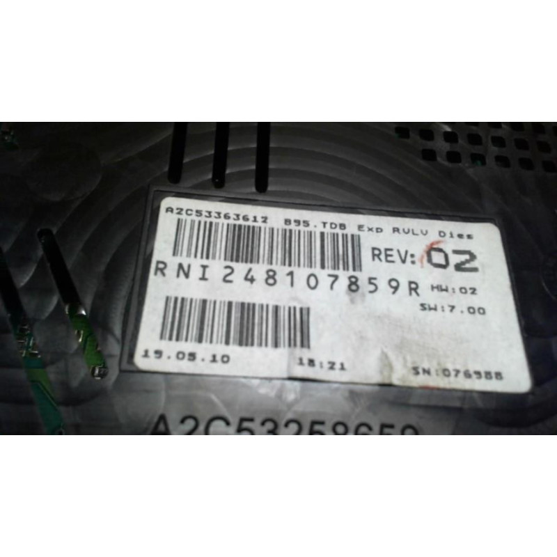 Compteur RENAULT MEGANE 3 PHASE 1 d’occasion