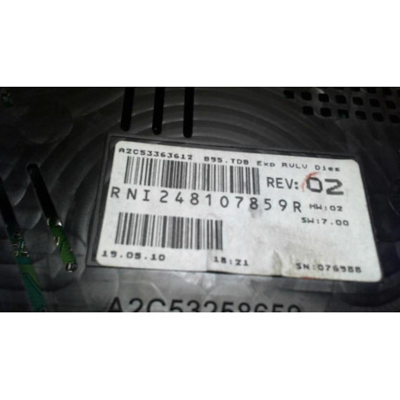 Compteur RENAULT MEGANE 3 PHASE 1 d’occasion