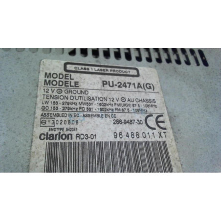 Autoradio d'origine CITROEN C3 1 PHASE 1 d’occasion