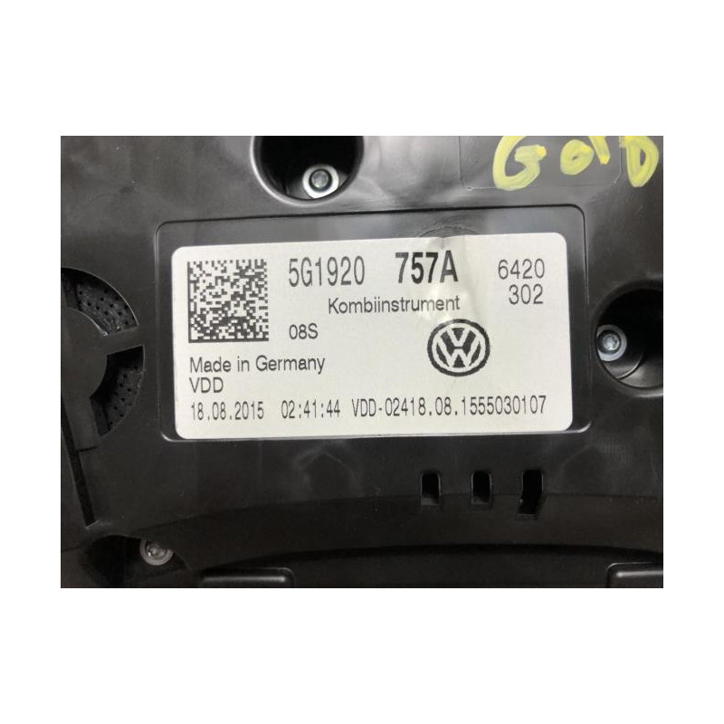 Compteur VOLKSWAGEN GOLF 7 PHASE 1 d’occasion