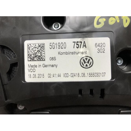 Compteur VOLKSWAGEN GOLF 7 PHASE 1 d’occasion