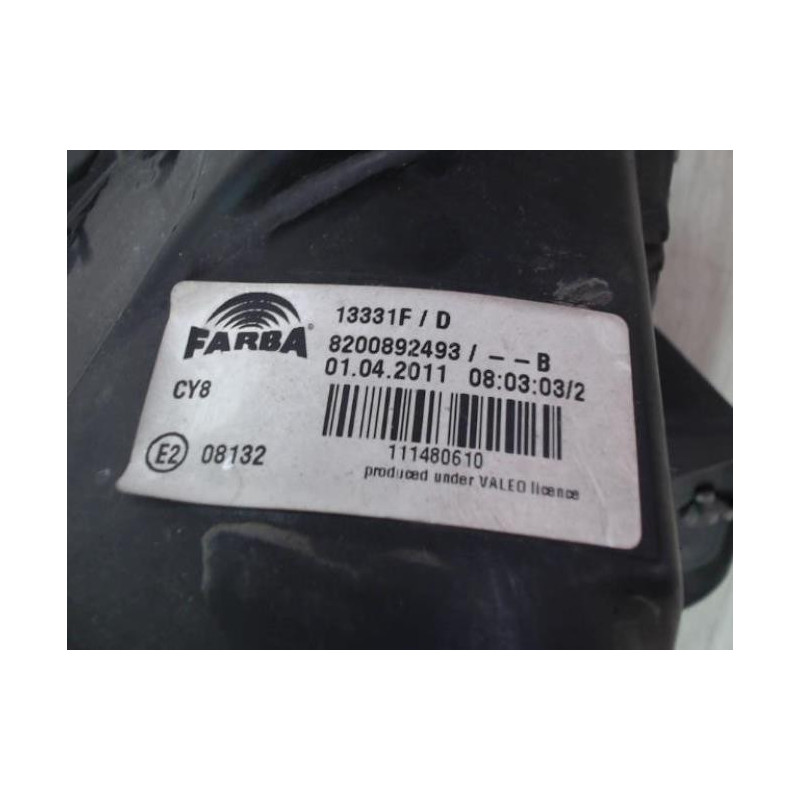 Optique avant principal gauche (feux)(phare) RENAULT CLIO 3 PHASE 2 BREAK d’occasion