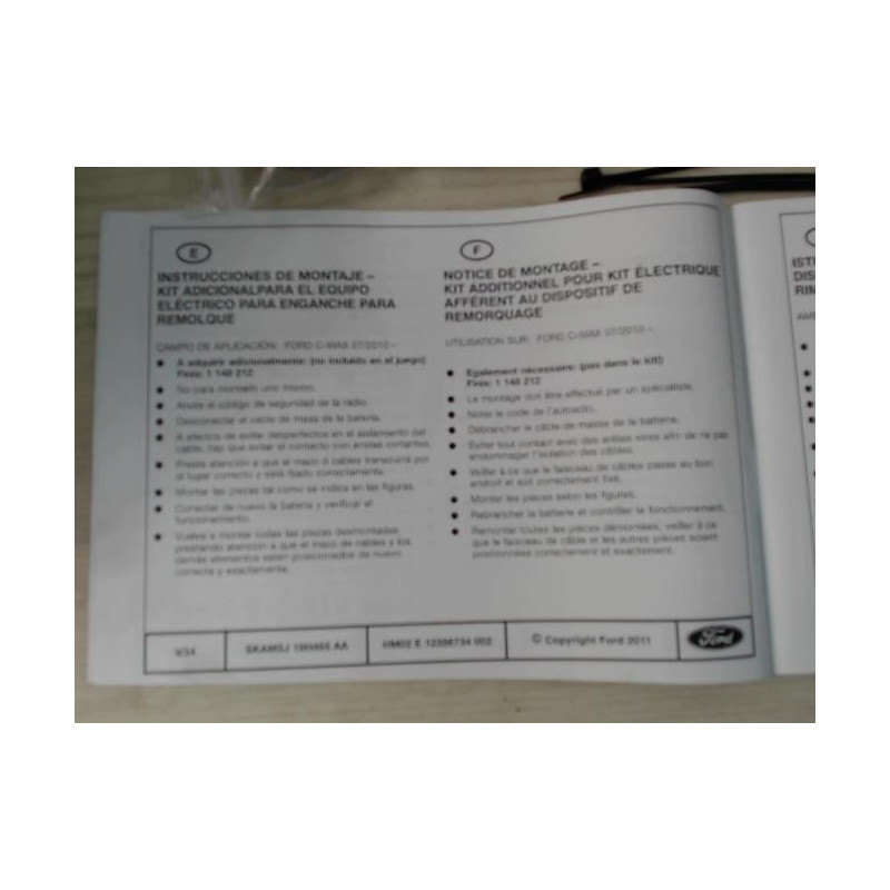 Faisceau d'attelage FORD C-MAX 1 PHASE 2 d’occasion