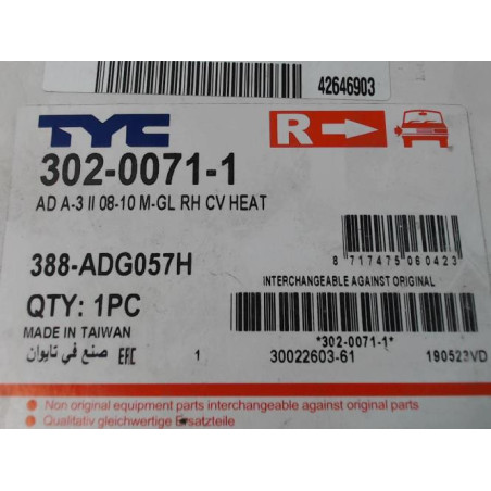 Glace retroviseur droit AUDI A3 2 PHASE 1 d’occasion