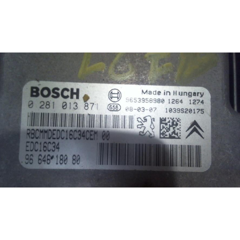 Calculateur moteur PEUGEOT 308 1 PHASE 1 d’occasion