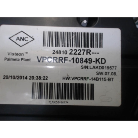 Compteur RENAULT CLIO 4 PHASE 1 d’occasion