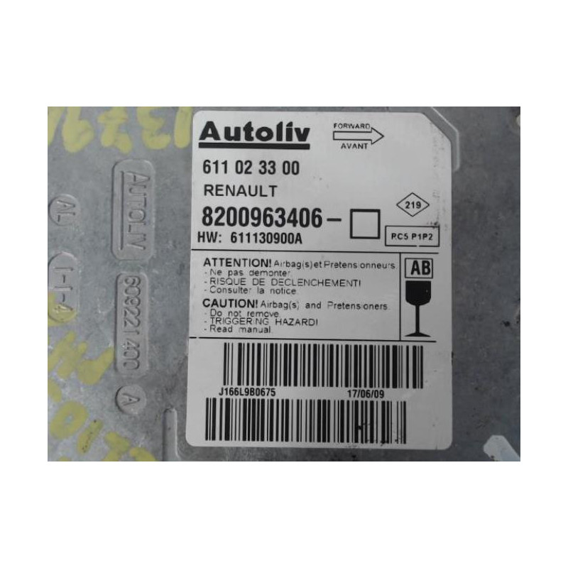 Boitier air bag RENAULT CLIO 3 PHASE 2 d’occasion