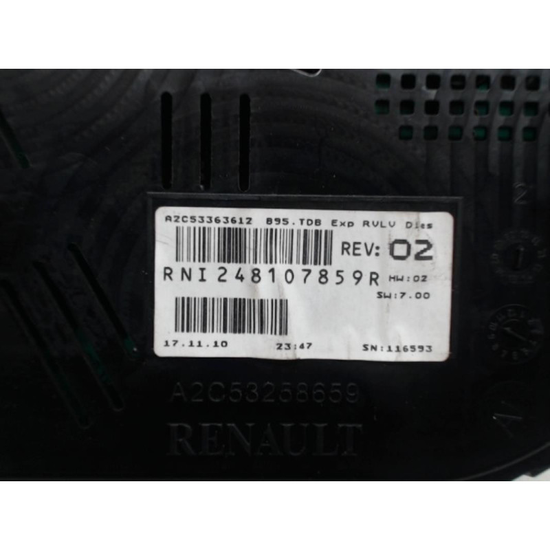 Compteur RENAULT MEGANE 3 PHASE 1 d’occasion