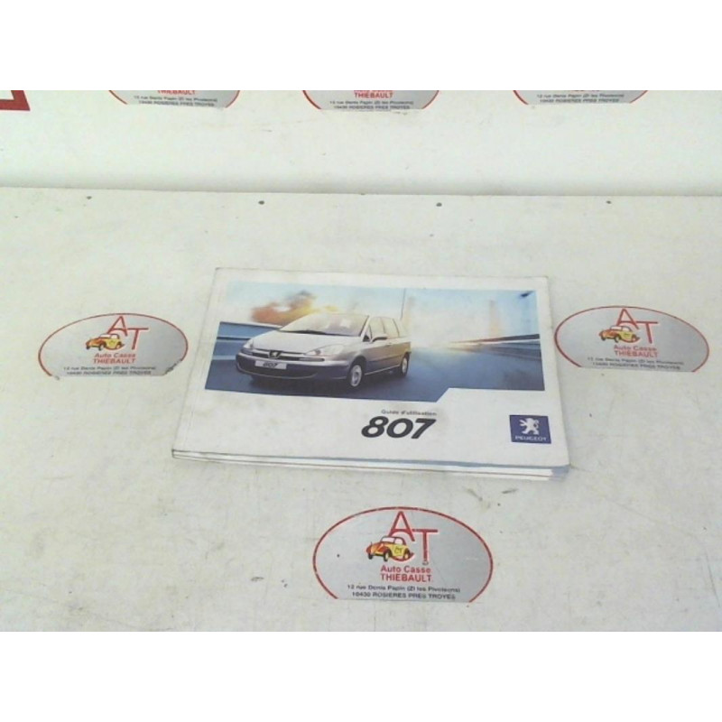 Notice d'utilisation PEUGEOT 807 PHASE 1 d’occasion