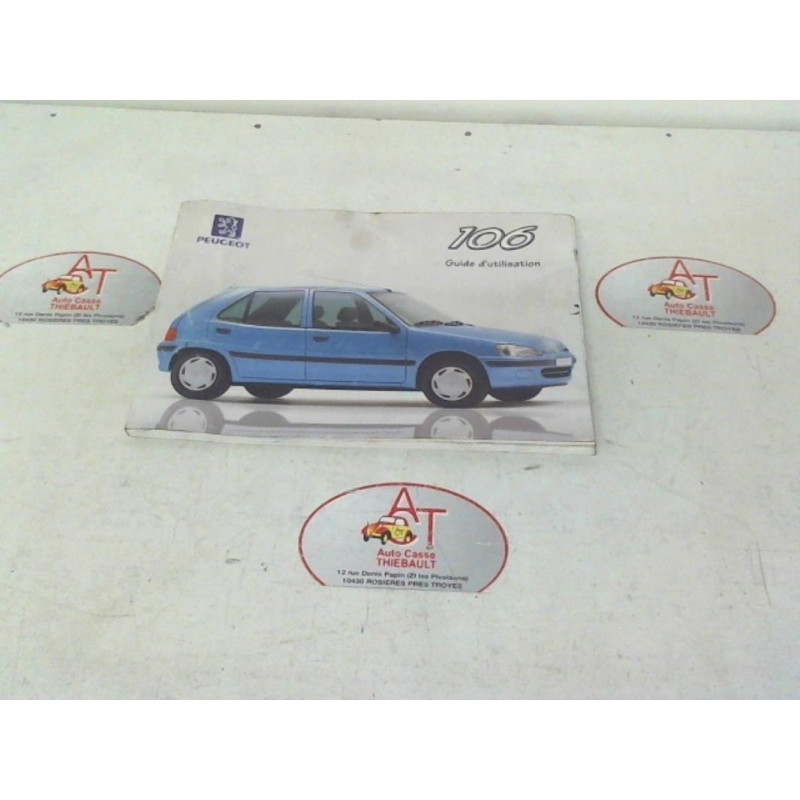 Notice d'utilisation PEUGEOT 106 PHASE 1 d’occasion
