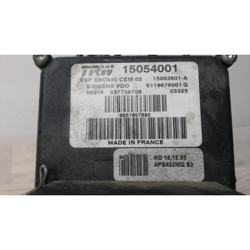 Bloc ABS (freins anti-blocage) PEUGEOT 407 PHASE 1 d’occasion
