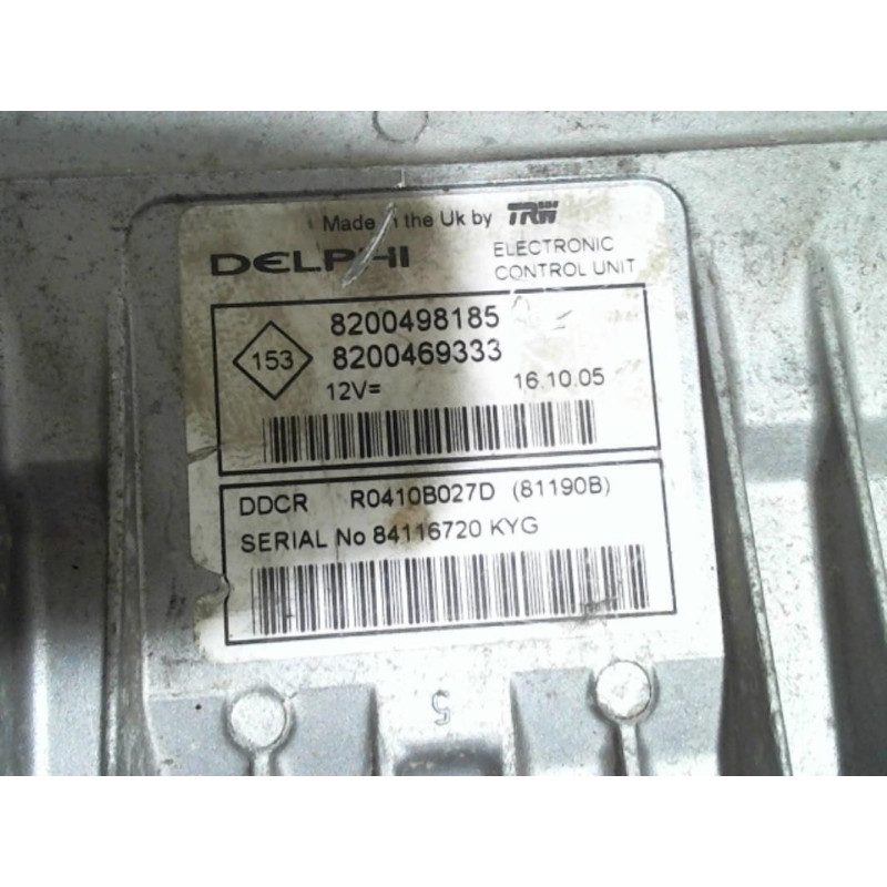 Calculateur moteur RENAULT CLIO 2 PHASE 1 d’occasion