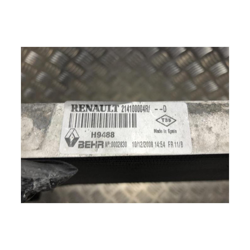 Radiateur eau RENAULT LAGUNA 3 PHASE 1 d’occasion