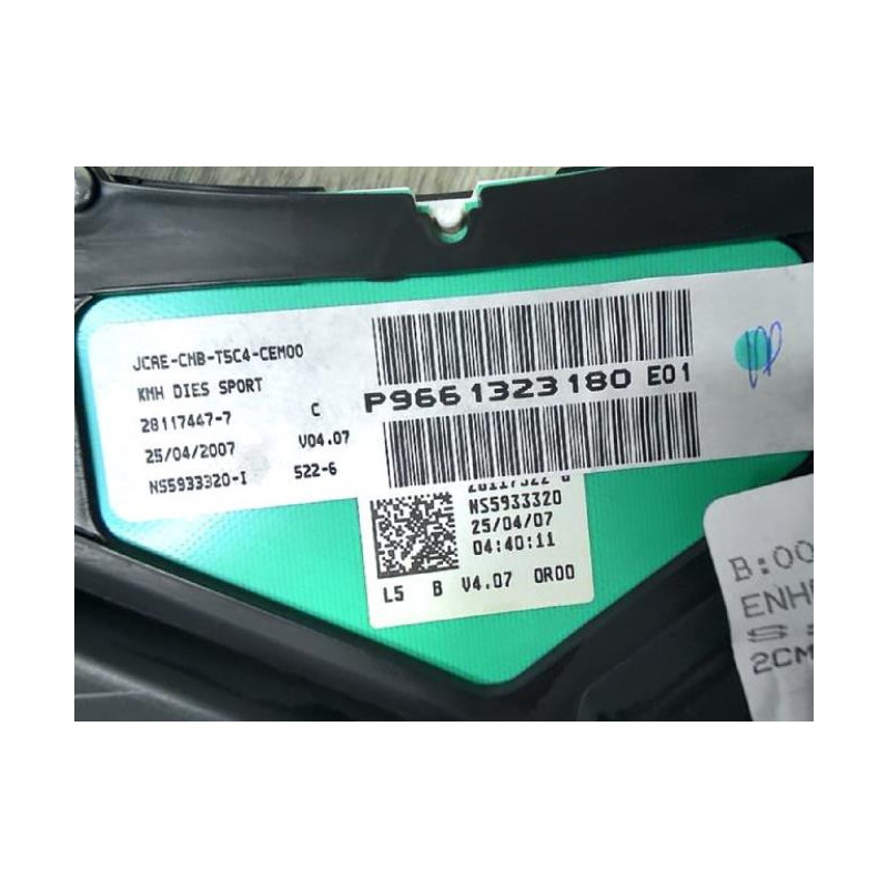 Compteur PEUGEOT 307 PHASE 2 CABRIOLET d’occasion