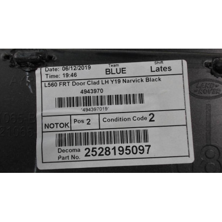 Garniture porte avant gauche LAND ROVER RANGE ROVER VELAR d’occasion
