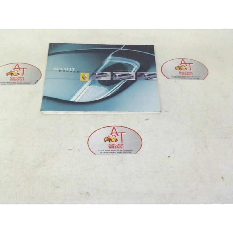 Notice d'utilisation RENAULT ESPACE IV PHASE 1 d’occasion