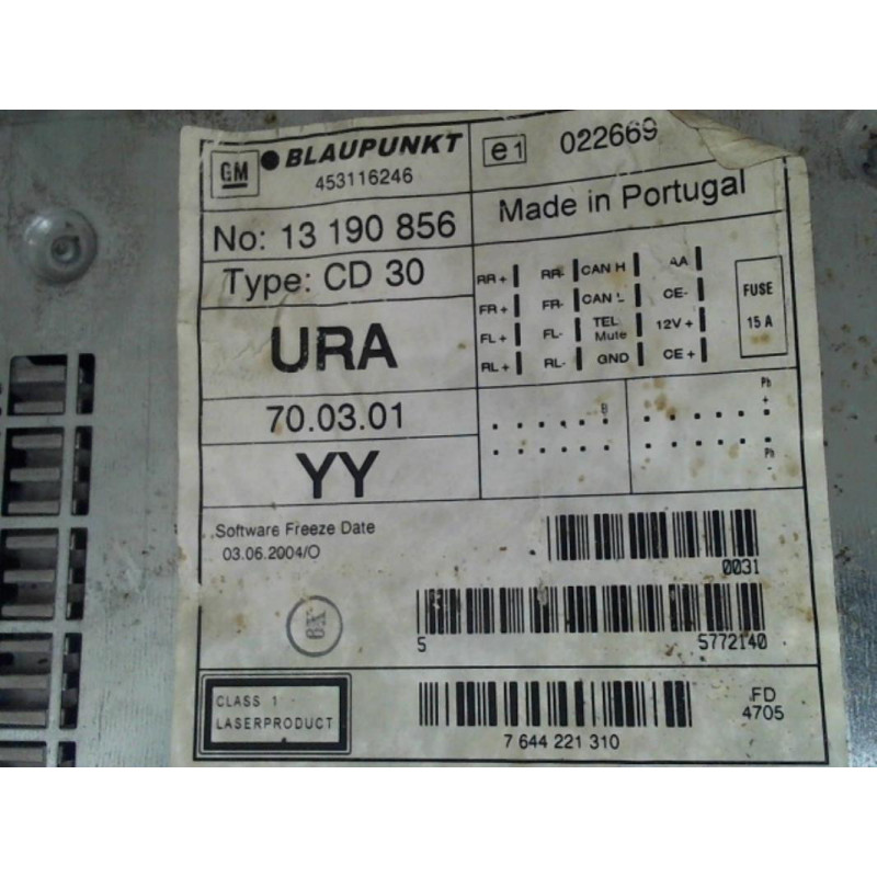 Autoradio d'origine OPEL ZAFIRA B PHASE 1 d’occasion