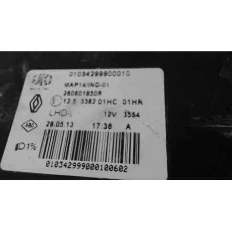Optique avant principal gauche (feux)(phare) RENAULT CLIO 4 PHASE 1 d’occasion