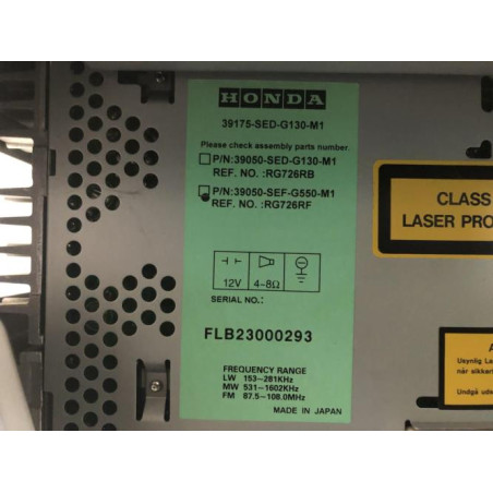 Autoradio d'origine HONDA ACCORD 7 PHASE 2 BREAK d’occasion