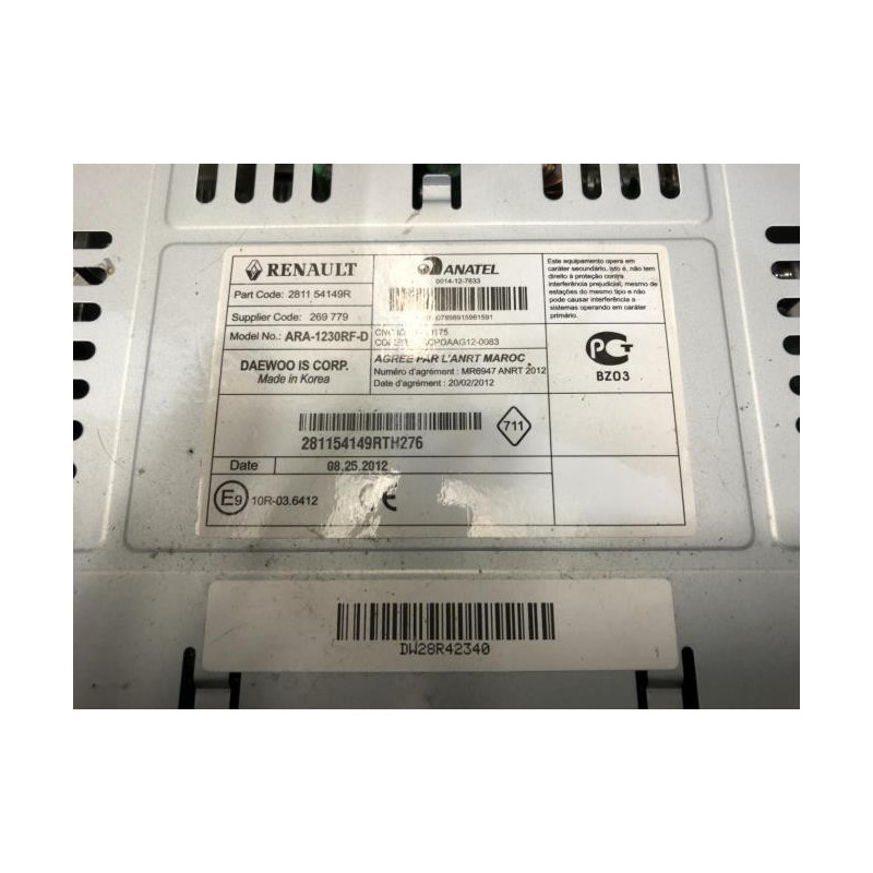 Autoradio d'origine RENAULT CLIO 4 PHASE 1 d’occasion