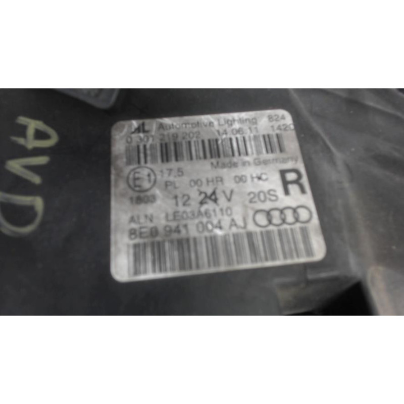 Optique avant principal droit (feux)(phare) AUDI A4 2 PHASE 2 d’occasion
