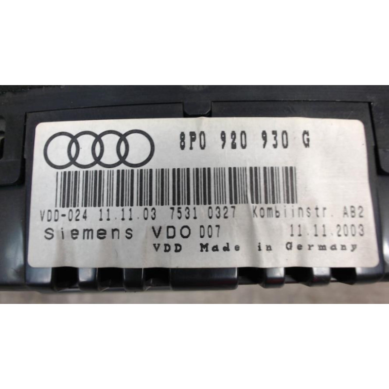 Compteur AUDI A3 2 PHASE 1 d’occasion