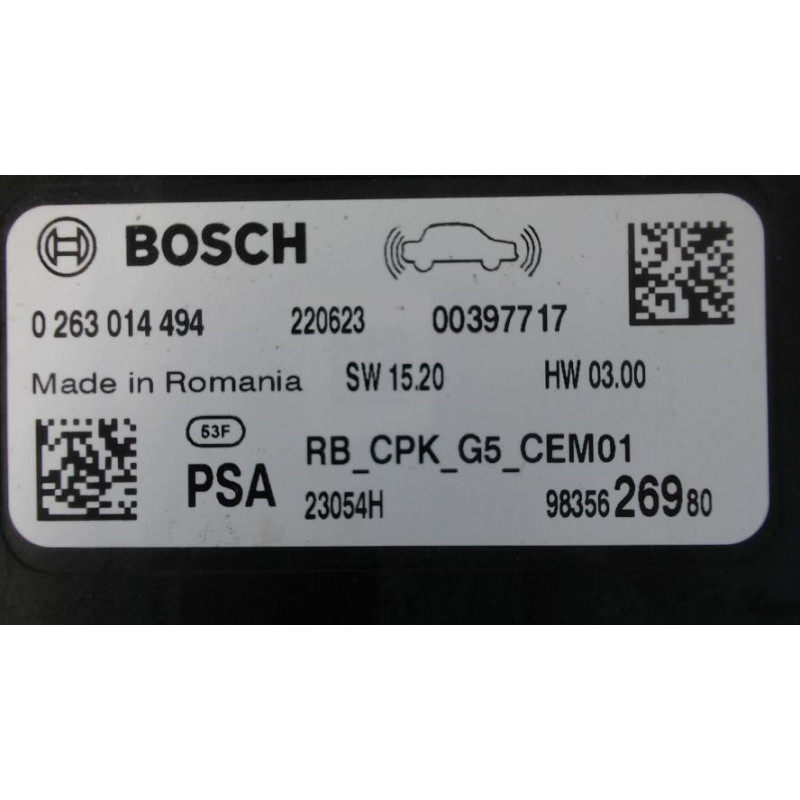 Boitier d'aide au stationnement PEUGEOT 3008 2 PHASE 2 d’occasion