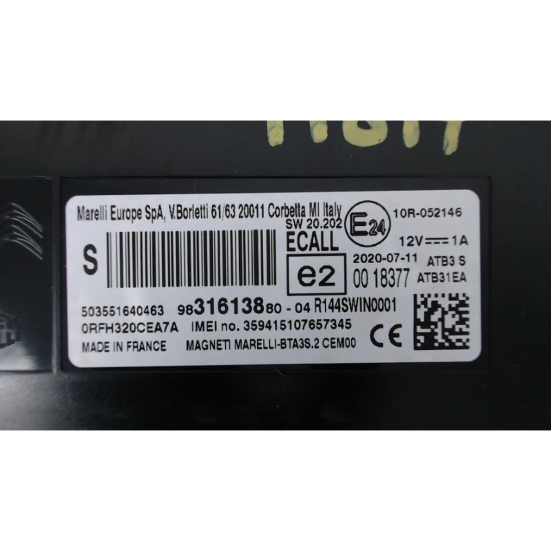 Module électronique CITROEN C4 GRAND SPACETOURER d’occasion