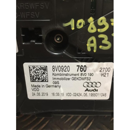 Compteur AUDI A3 3 SPORTBACK PHASE 2 d’occasion