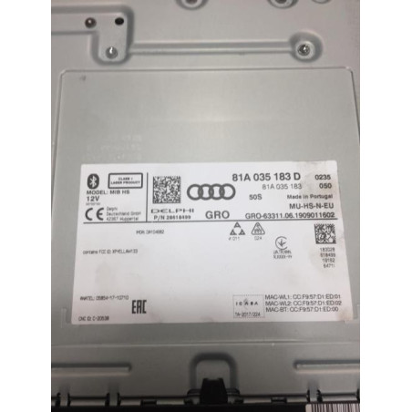 Autoradio d'origine AUDI A3 3 SPORTBACK PHASE 2 d’occasion