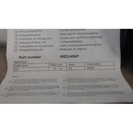 Faisceau d'attelage MITSUBISHI ASX PHASE 1 d’occasion