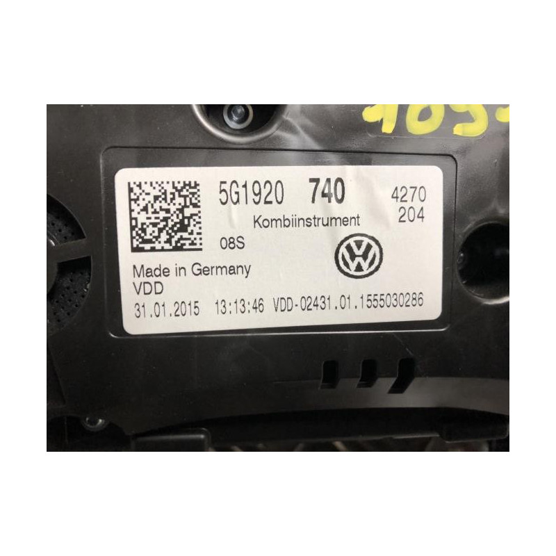 Compteur VOLKSWAGEN GOLF 7 PHASE 1 d’occasion
