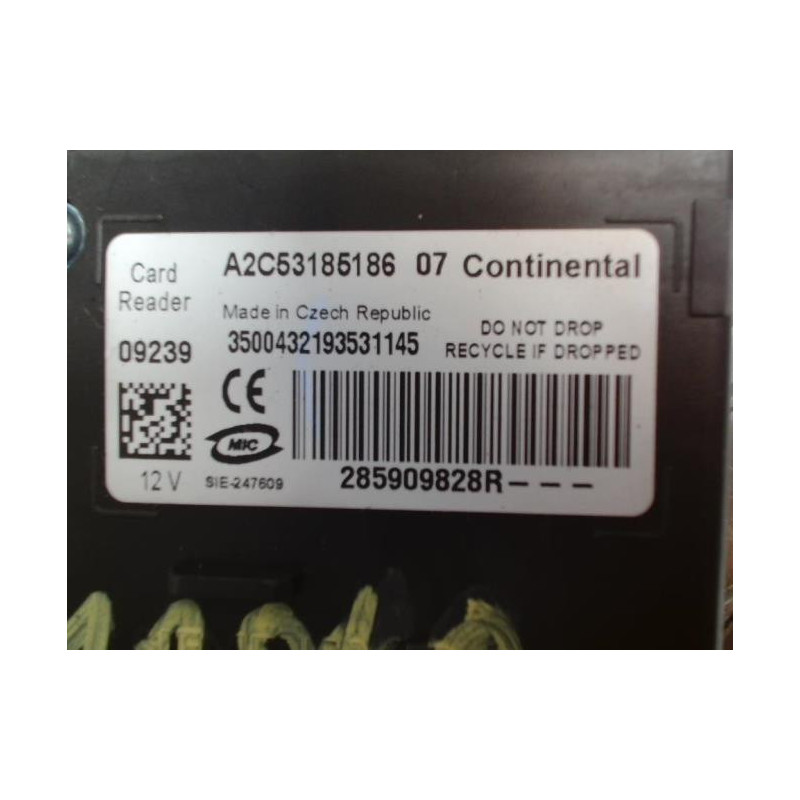 Lecteur de carte (neiman) RENAULT MEGANE 3 PHASE 1 COUPE d’occasion