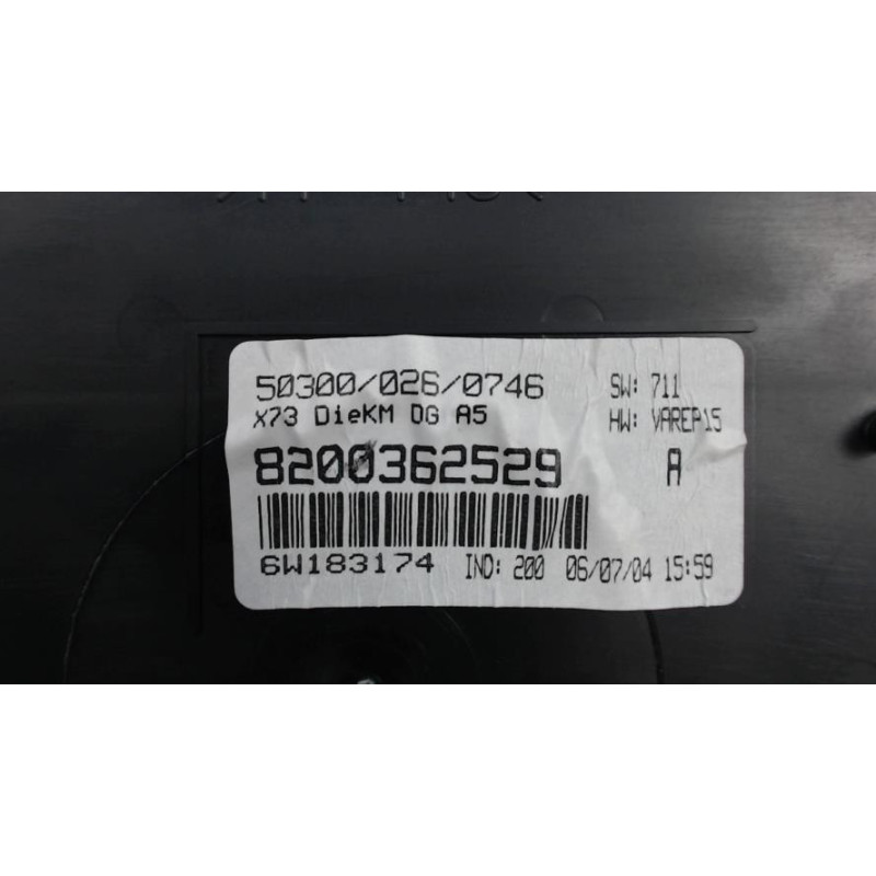 Compteur RENAULT VEL SATIS PHASE 1 d’occasion