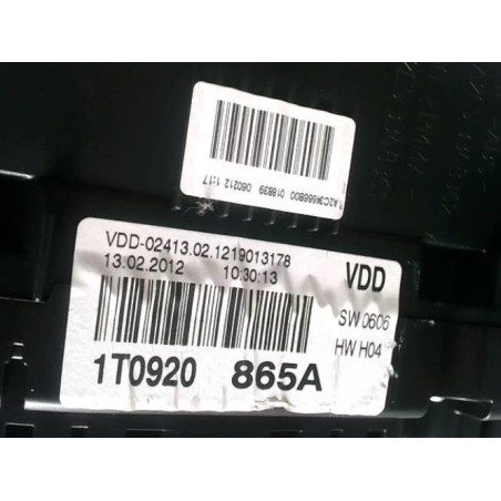 Compteur VOLKSWAGEN TOURAN 2 d’occasion
