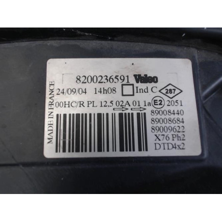 Optique avant principal droit (feux)(phare) RENAULT KANGOO 1 PHASE 2 d’occasion