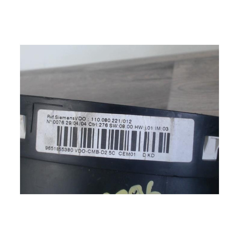 Compteur PEUGEOT 407 PHASE 1 d’occasion
