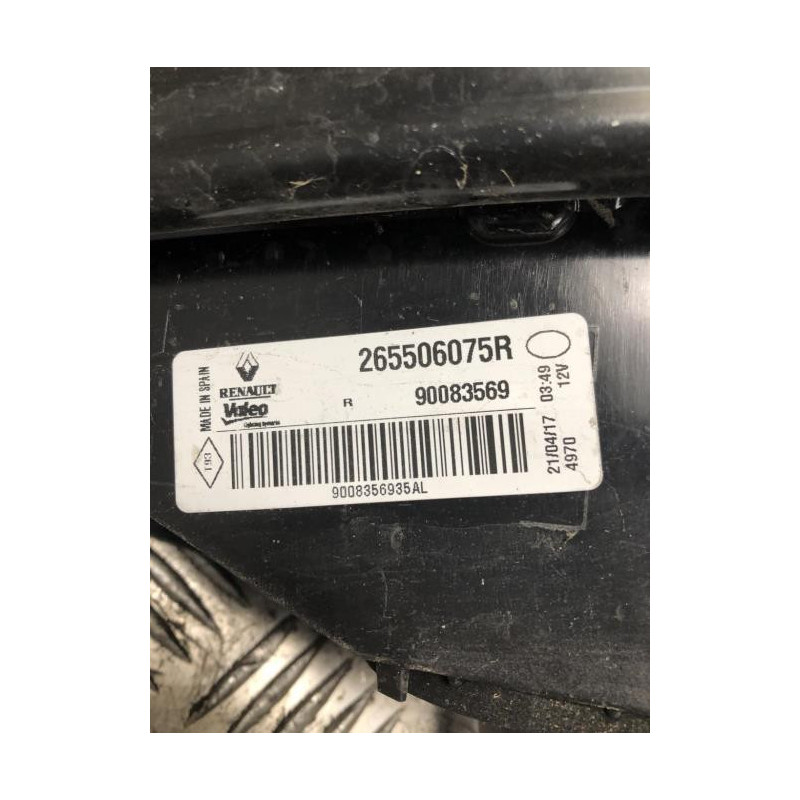 Feu arriere secondaire droit (feux) RENAULT MEGANE 4 PHASE 1 d’occasion