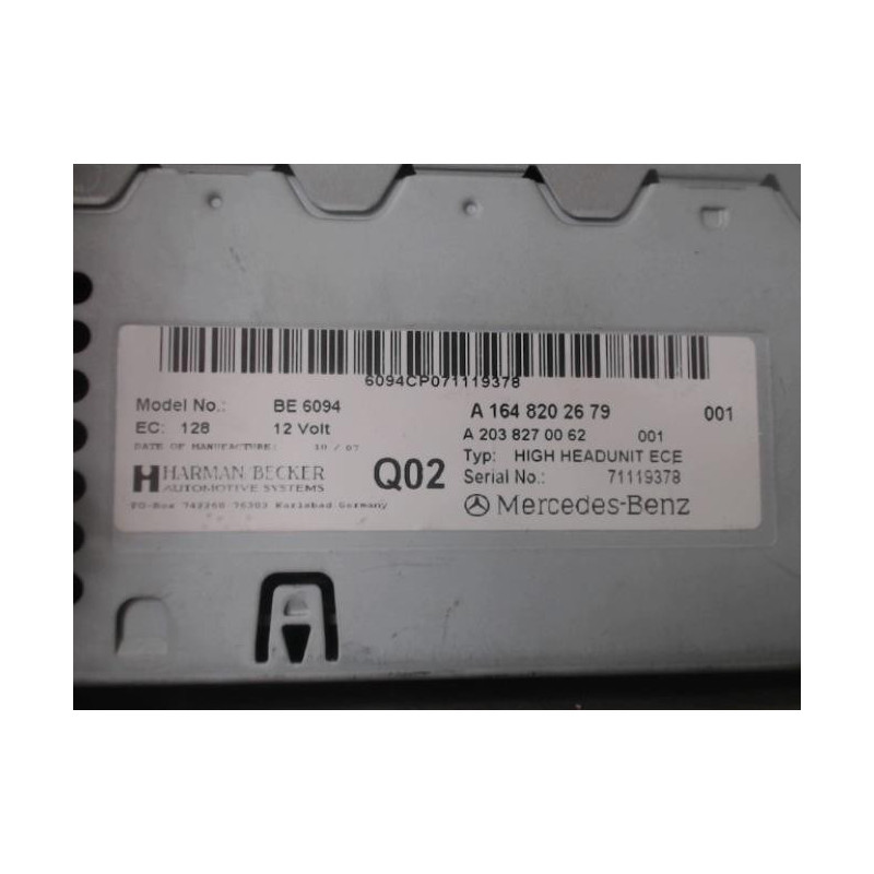 Autoradio d'origine MERCEDES CLASSE M 164 PHASE 1 d’occasion