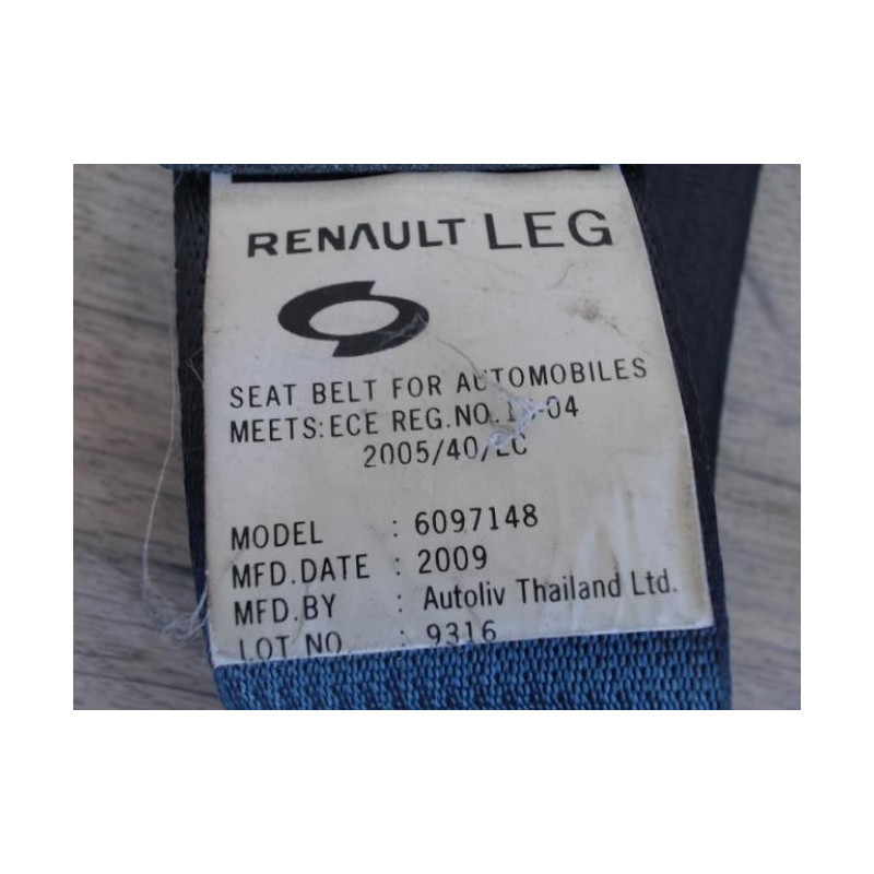 Ceinture arriere gauche RENAULT KOLEOS 1 PHASE 1 d’occasion