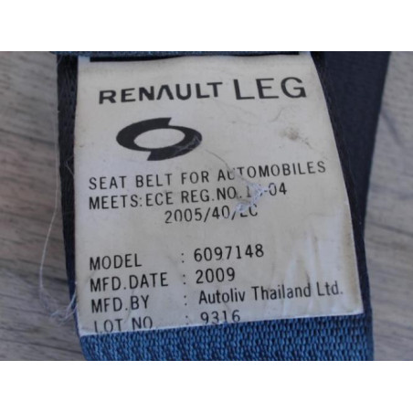 Ceinture arriere gauche RENAULT KOLEOS 1 PHASE 1 d’occasion